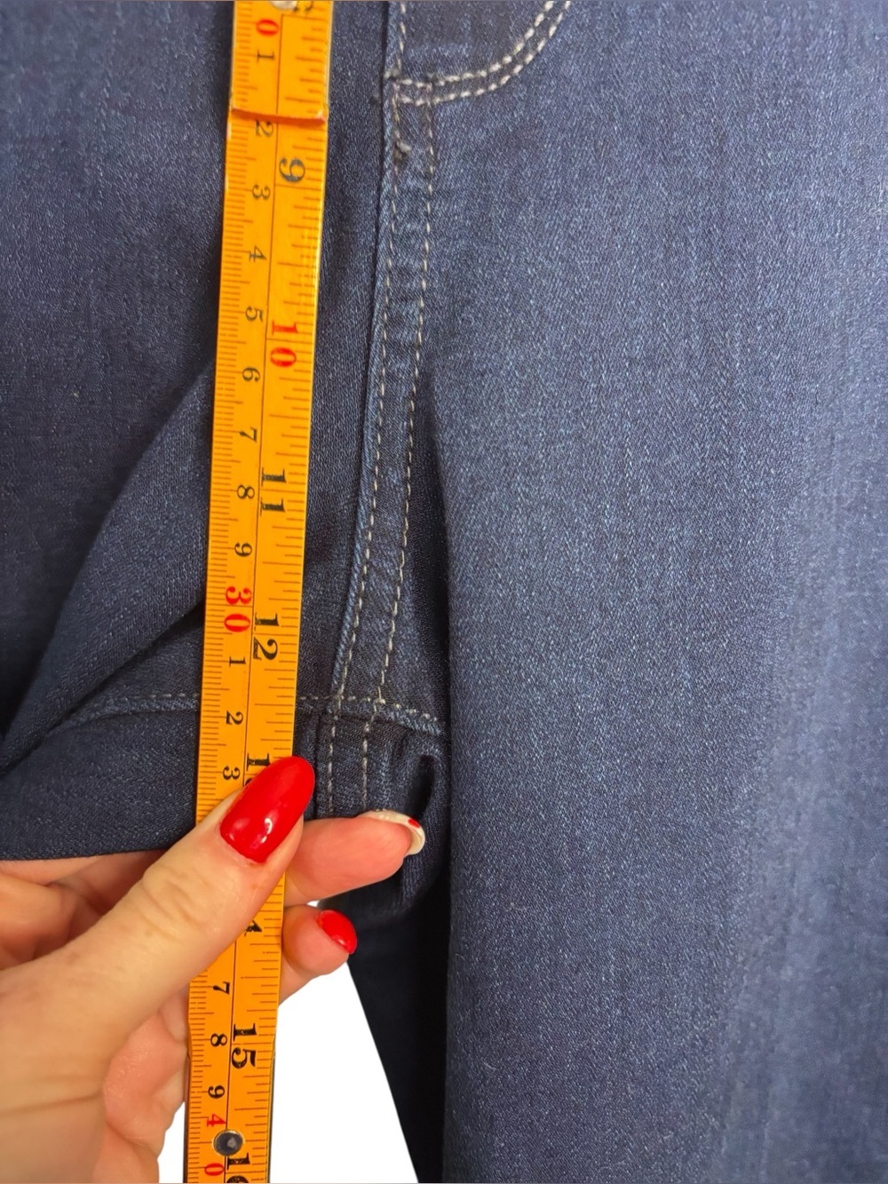Paige Genesee Wide Leg Crop Jeans High Rise Dark Wash Elvira Size 32 Stretch - Picture 10 of 15